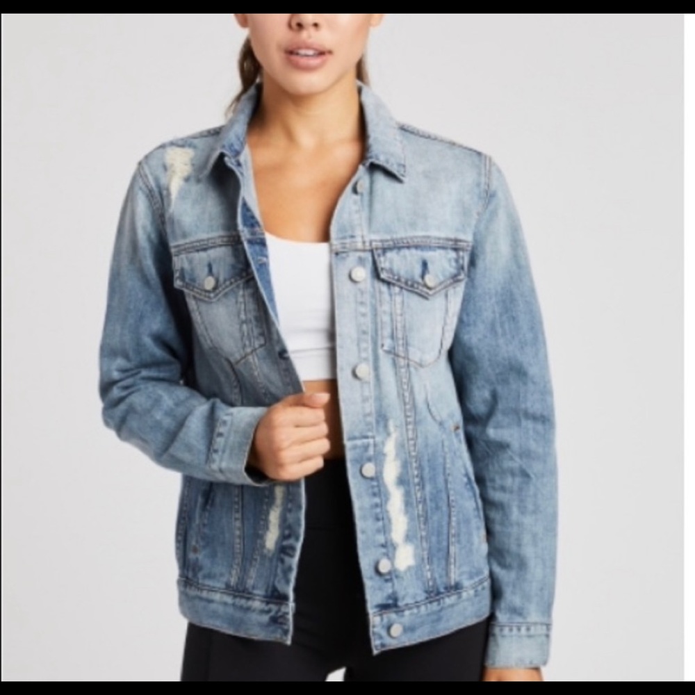 NWT SoulCycle x Rails Denim Jacket with Soul Patch - Picture 2 of 2